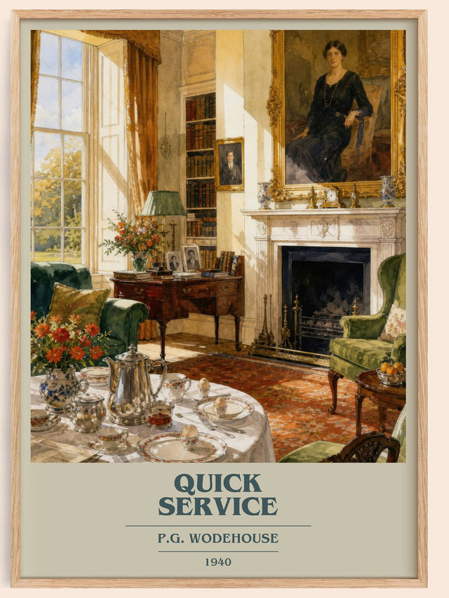 Quick Service Book Cover Poster by P.G. Wodehouse