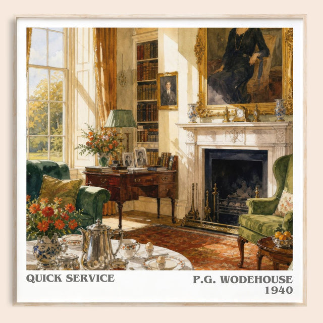 Quick Service Literary Art Print by P.G. Wodehouse