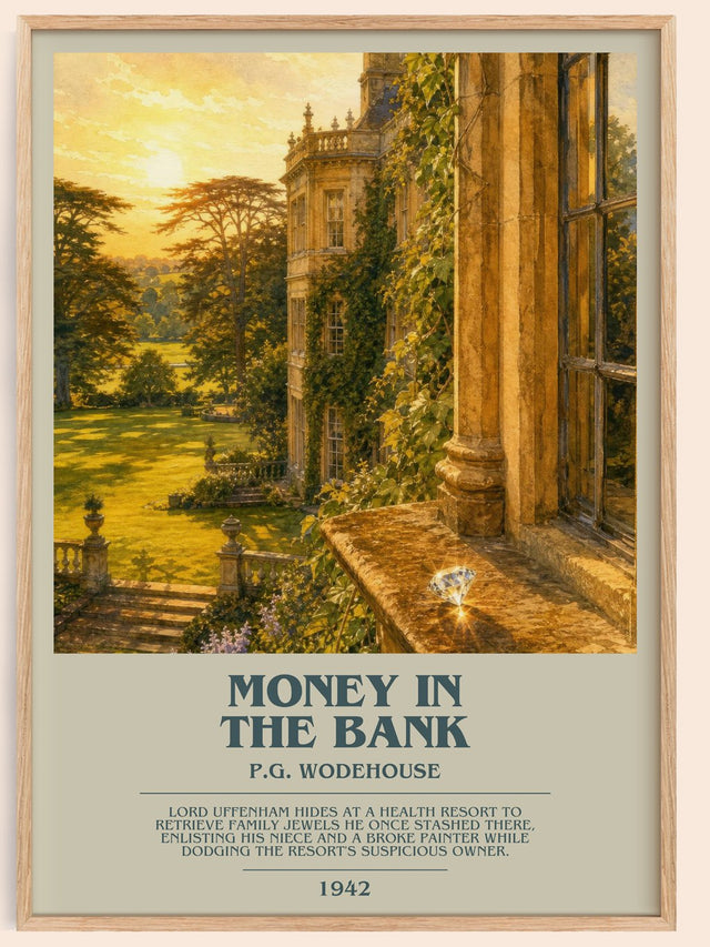 Money in the Bank Bookish Wall Art by P.G. Wodehouse