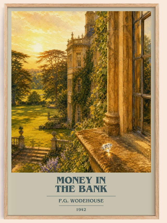 Money in the Bank Book Cover Poster by P.G. Wodehouse