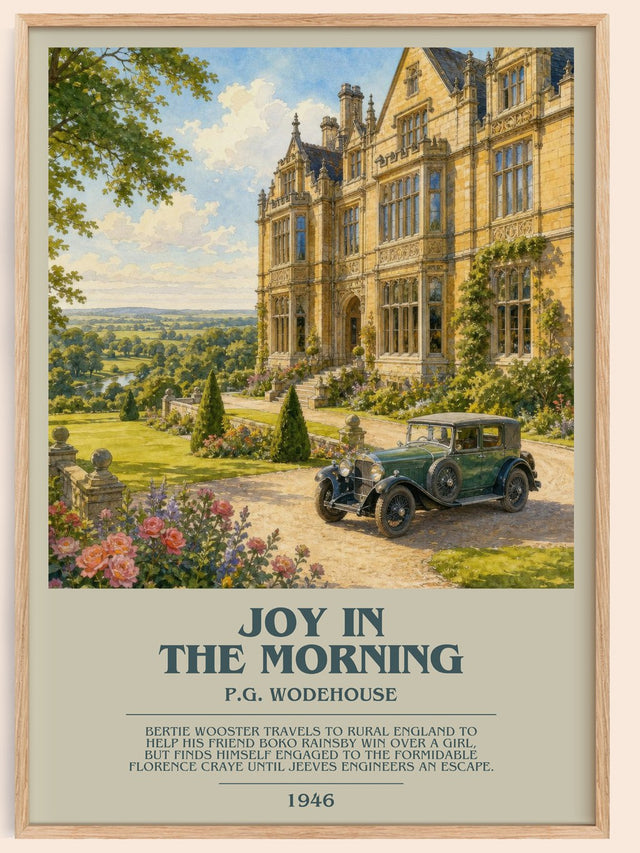 Joy in the Morning Bookish Wall Art by P.G. Wodehouse