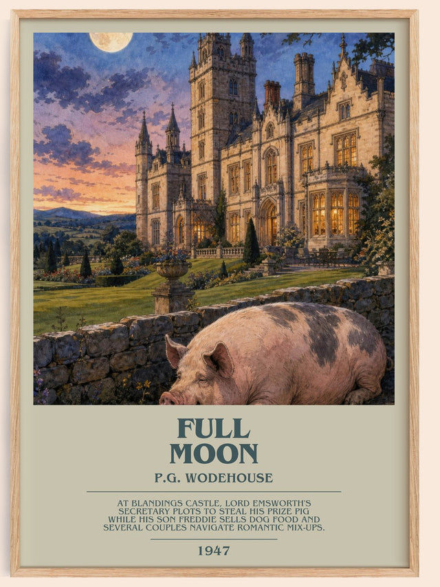 Full Moon Bookish Wall Art by P.G. Wodehouse