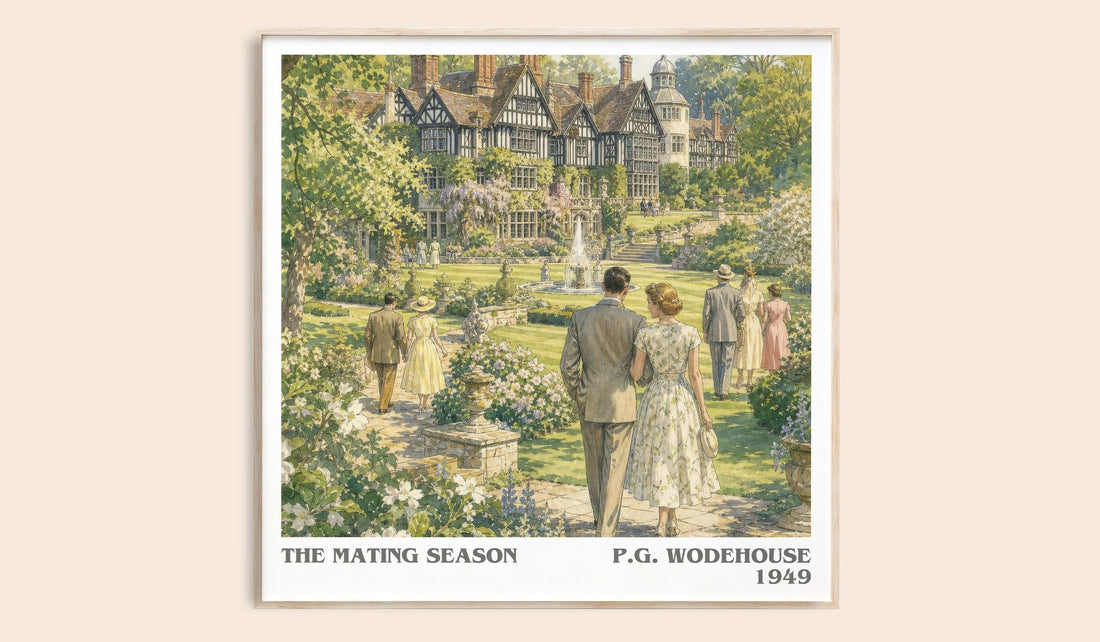 The Mating Season literary book poster by P.G. Wodehouse – framed literary art print