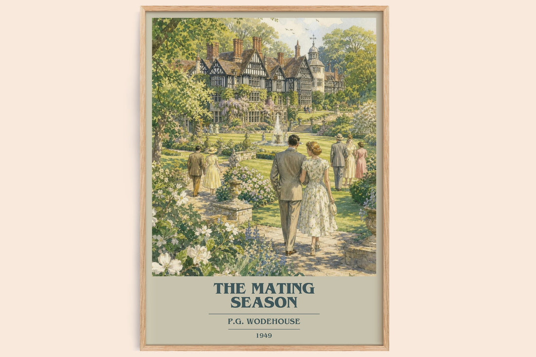 The Mating Season book cover book poster by P.G. Wodehouse – framed literary art print