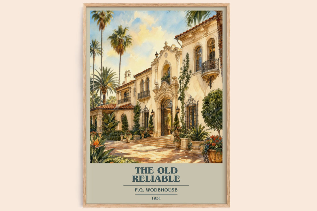 The Old Reliable book cover book poster by P.G. Wodehouse – framed literary art print