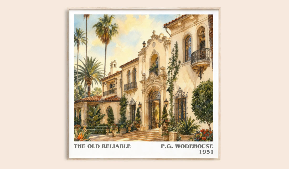 The Old Reliable literary book poster by P.G. Wodehouse – framed literary art print