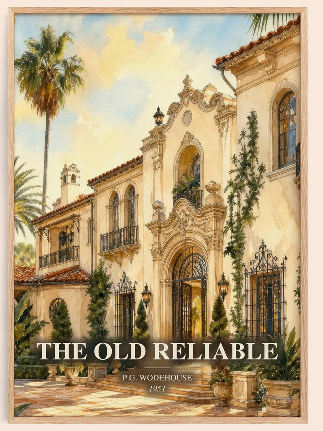 The Old Reliable Book Watercolour Illustration by P.G. Wodehouse