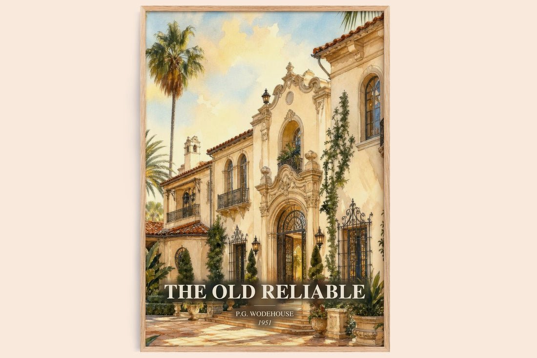 The Old Reliable watercolour book poster by P.G. Wodehouse – framed literary art print