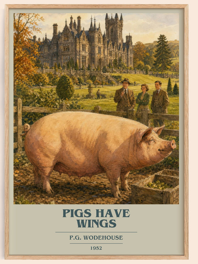 Pigs Have Wings Book Cover Poster by P.G. Wodehouse