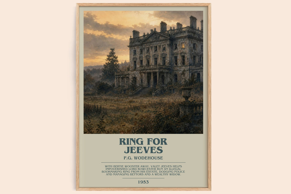 Ring for Jeeves bookish book poster by P.G. Wodehouse – framed literary art print