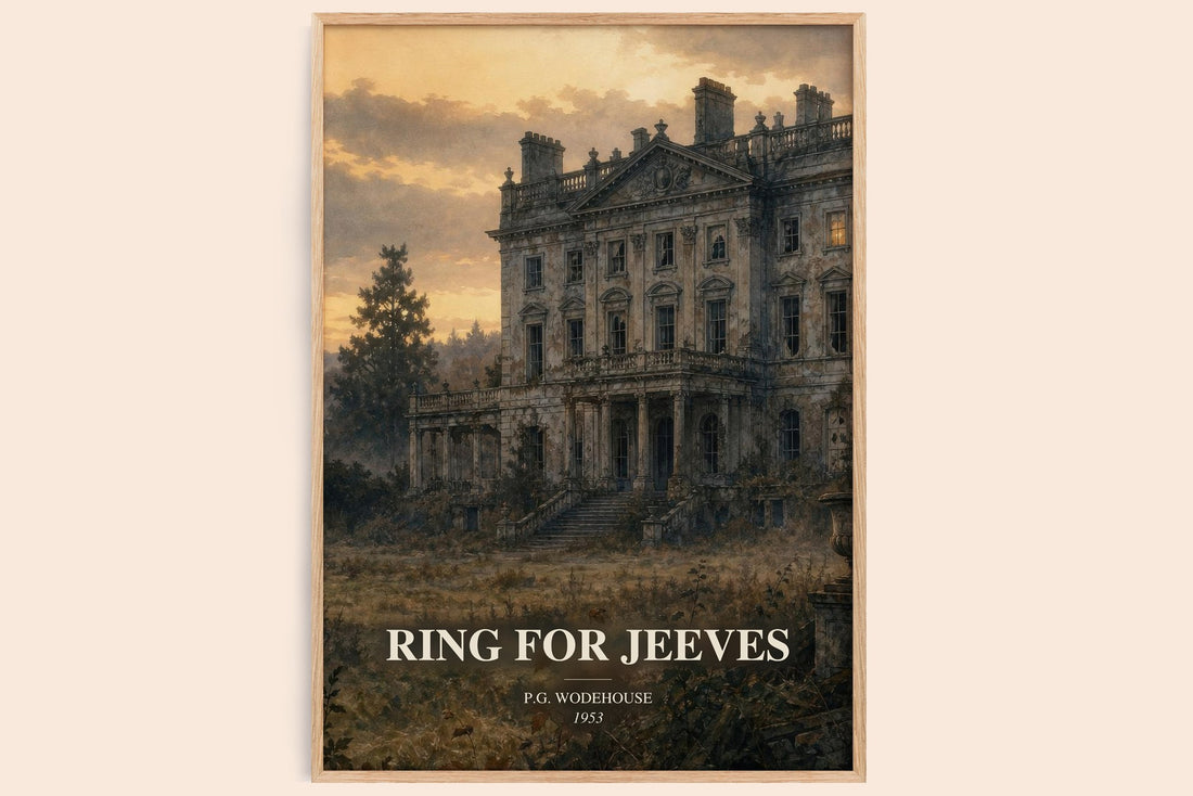 Ring for Jeeves watercolour book poster by P.G. Wodehouse – framed literary art print