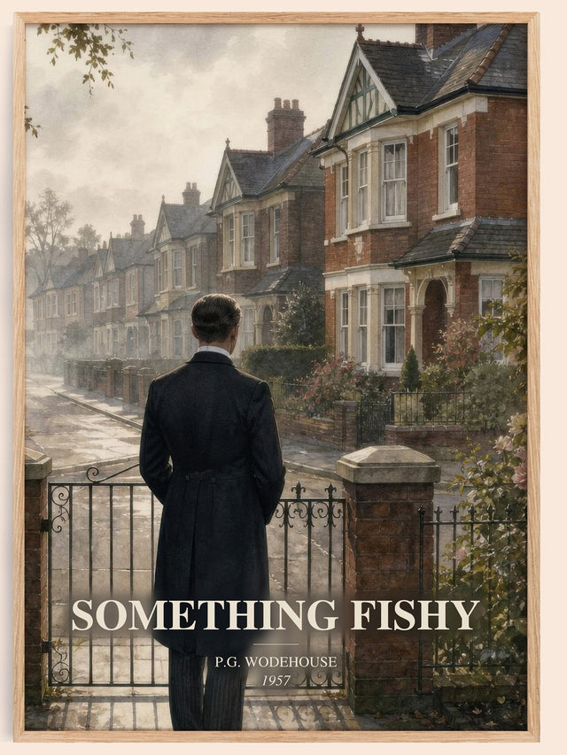Something Fishy Book Watercolour Illustration by P.G. Wodehouse