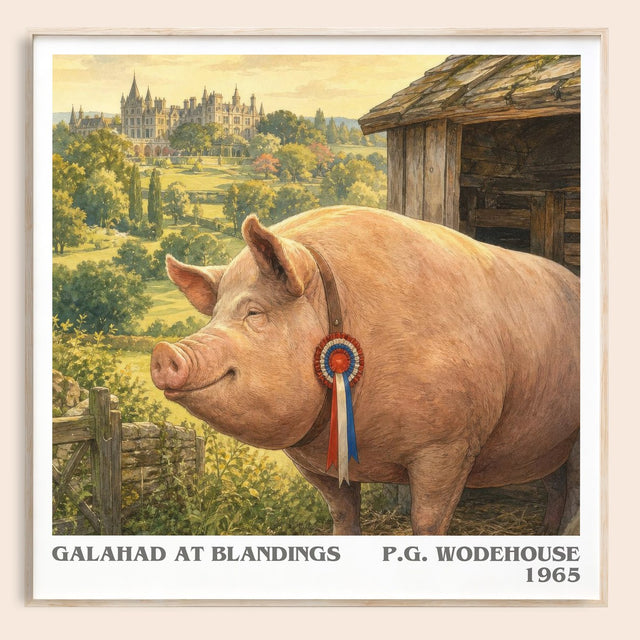 Galahad at Blandings Literary Art Print by P.G. Wodehouse