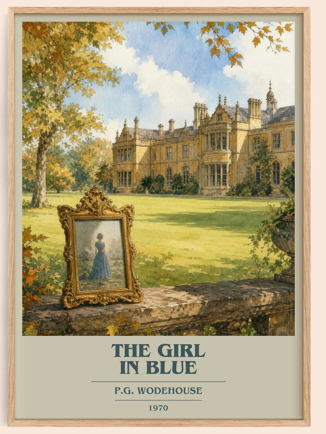 The Girl in Blue Book Cover Poster by P.G. Wodehouse
