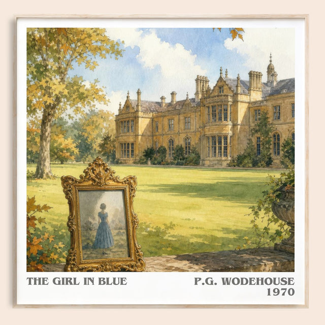 The Girl in Blue Literary Art Print by P.G. Wodehouse