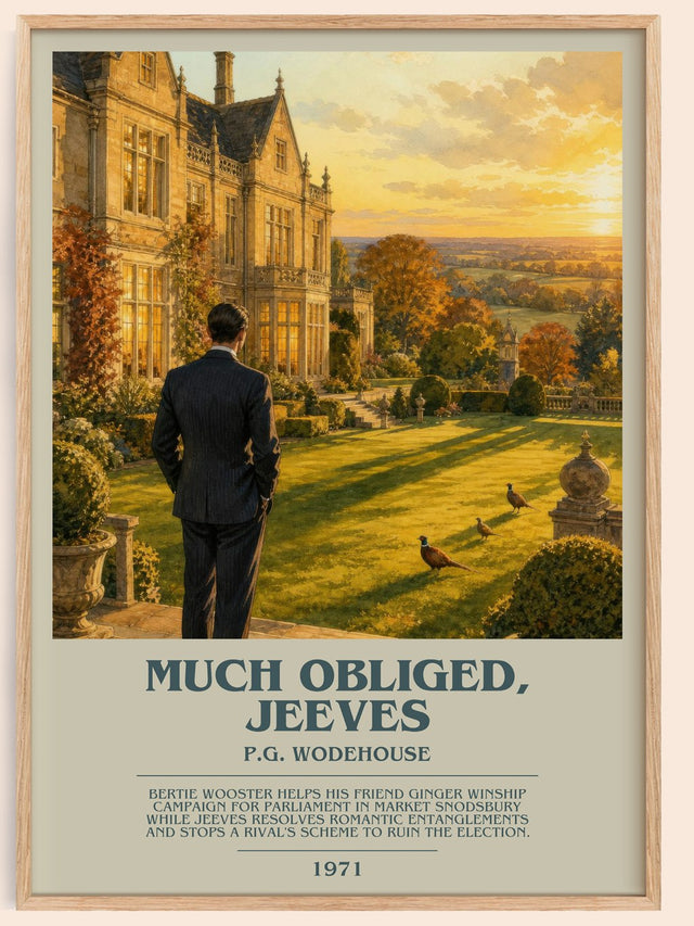 Much Obliged, Jeeves Bookish Wall Art by P.G. Wodehouse