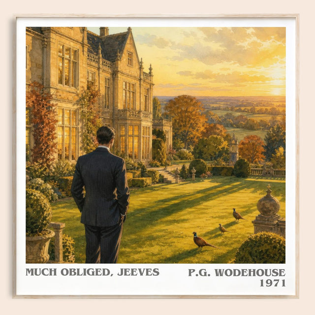 Much Obliged, Jeeves Literary Art Print by P.G. Wodehouse