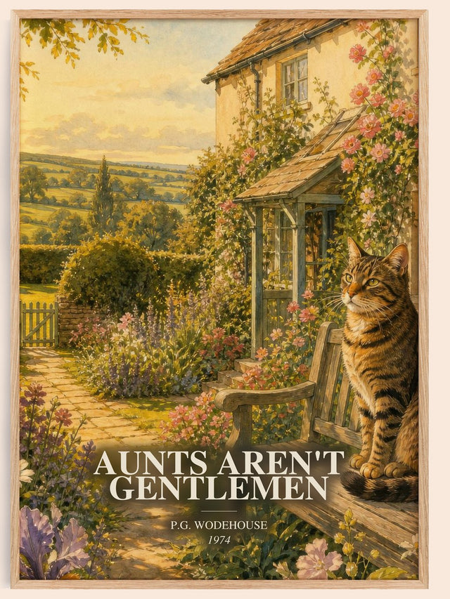 Aunts Aren't Gentlemen Book Watercolour Illustration by P.G. Wodehouse
