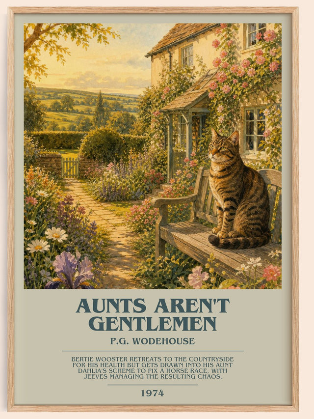 Aunts Aren't Gentlemen Bookish Wall Art by P.G. Wodehouse