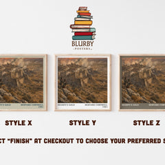 Sharpe's Gold Literary Art Print by Bernard Cornwell – Style X, Y and Z square prints side by side – choose your finish