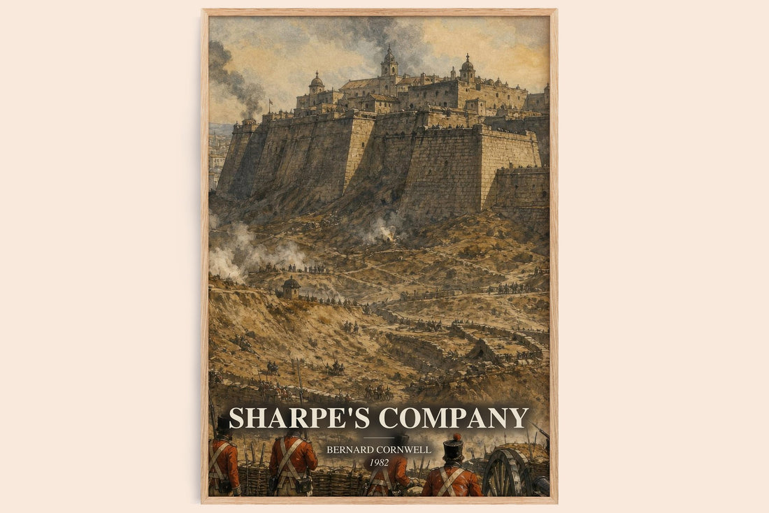 Sharpe's Company watercolour book poster by Bernard Cornwell – framed literary art print