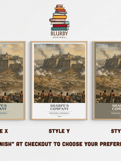 Sharpe's Company Book Cover Poster by Bernard Cornwell – Style X, Y and Z side by side – choose your finish