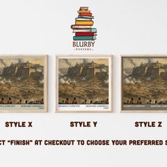 Sharpe's Company Literary Art Print by Bernard Cornwell – Style X, Y and Z square prints side by side – choose your finish