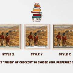 Sharpe's Sword Literary Art Print by Bernard Cornwell – Style X, Y and Z square prints side by side – choose your finish