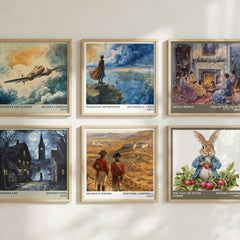 Sharpe's Sword Literary Art Print by Bernard Cornwell – square print in a six-frame gallery wall