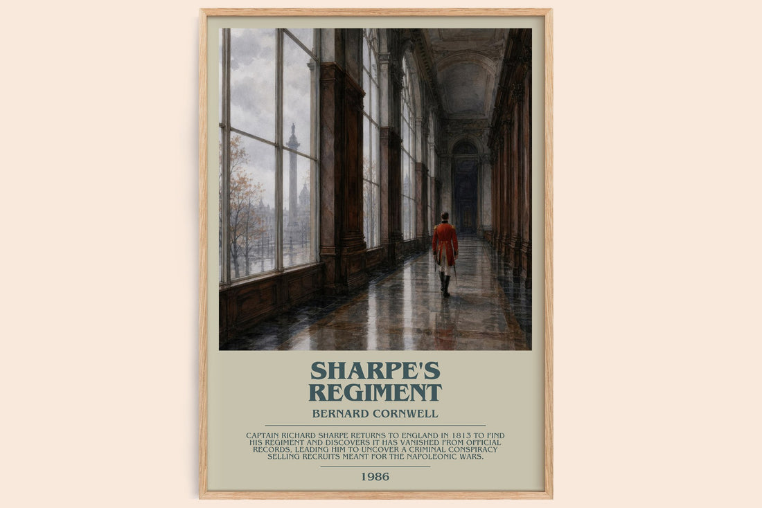 Sharpe's Regiment bookish book poster by Bernard Cornwell – framed literary art print