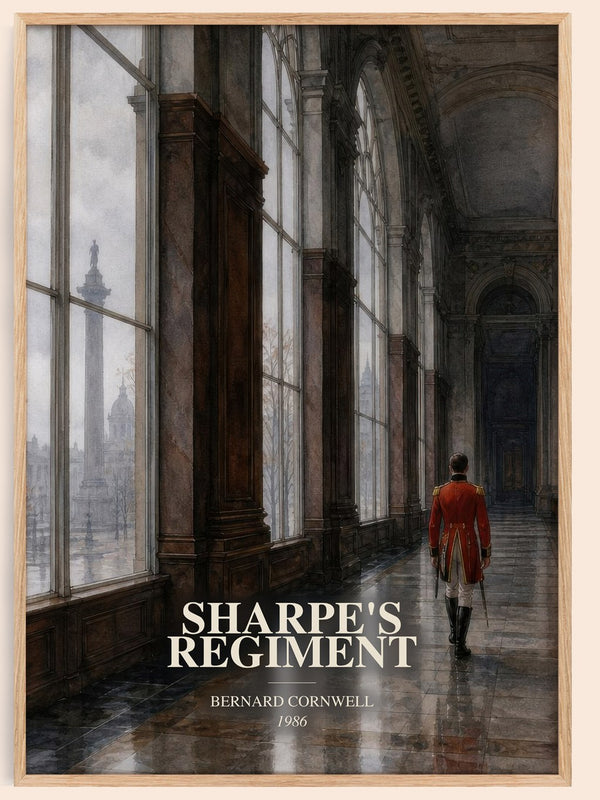 Sharpe's Regiment watercolour book poster by Bernard Cornwell – framed literary art print