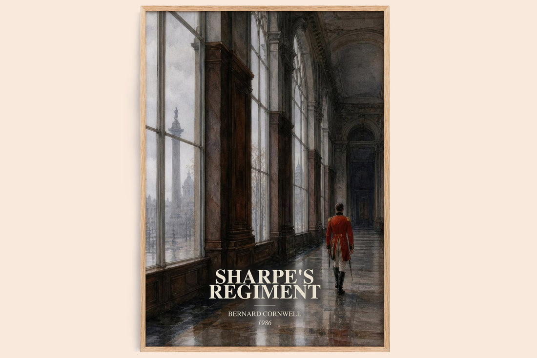 Sharpe's Regiment watercolour book poster by Bernard Cornwell – framed literary art print