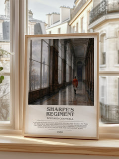 Sharpe's Regiment Bookish Wall Art by Bernard Cornwell – framed print by a bright window