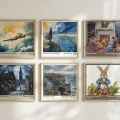 Sharpe's Siege Literary Art Print by Bernard Cornwell – square print in a six-frame gallery wall