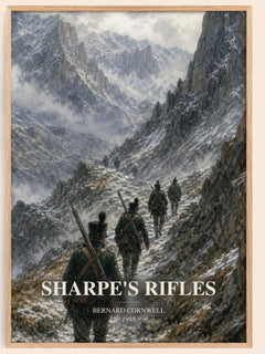 Sharpe's Rifles watercolour book poster by Bernard Cornwell – framed literary art print