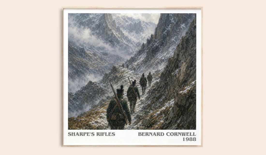 Sharpe's Rifles literary book poster by Bernard Cornwell – framed literary art print