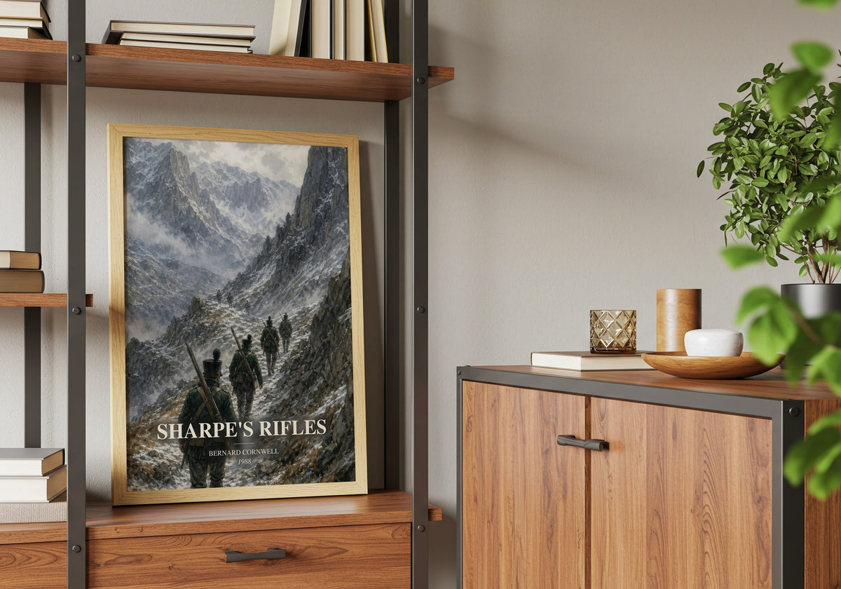 Sharpe's Rifles book watercolour illustration paper finish options – matte satin gloss