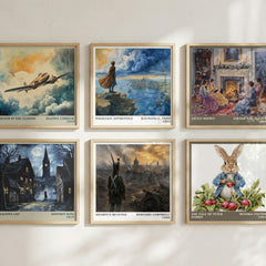 Sharpe's Revenge Literary Art Print by Bernard Cornwell – square print in a six-frame gallery wall