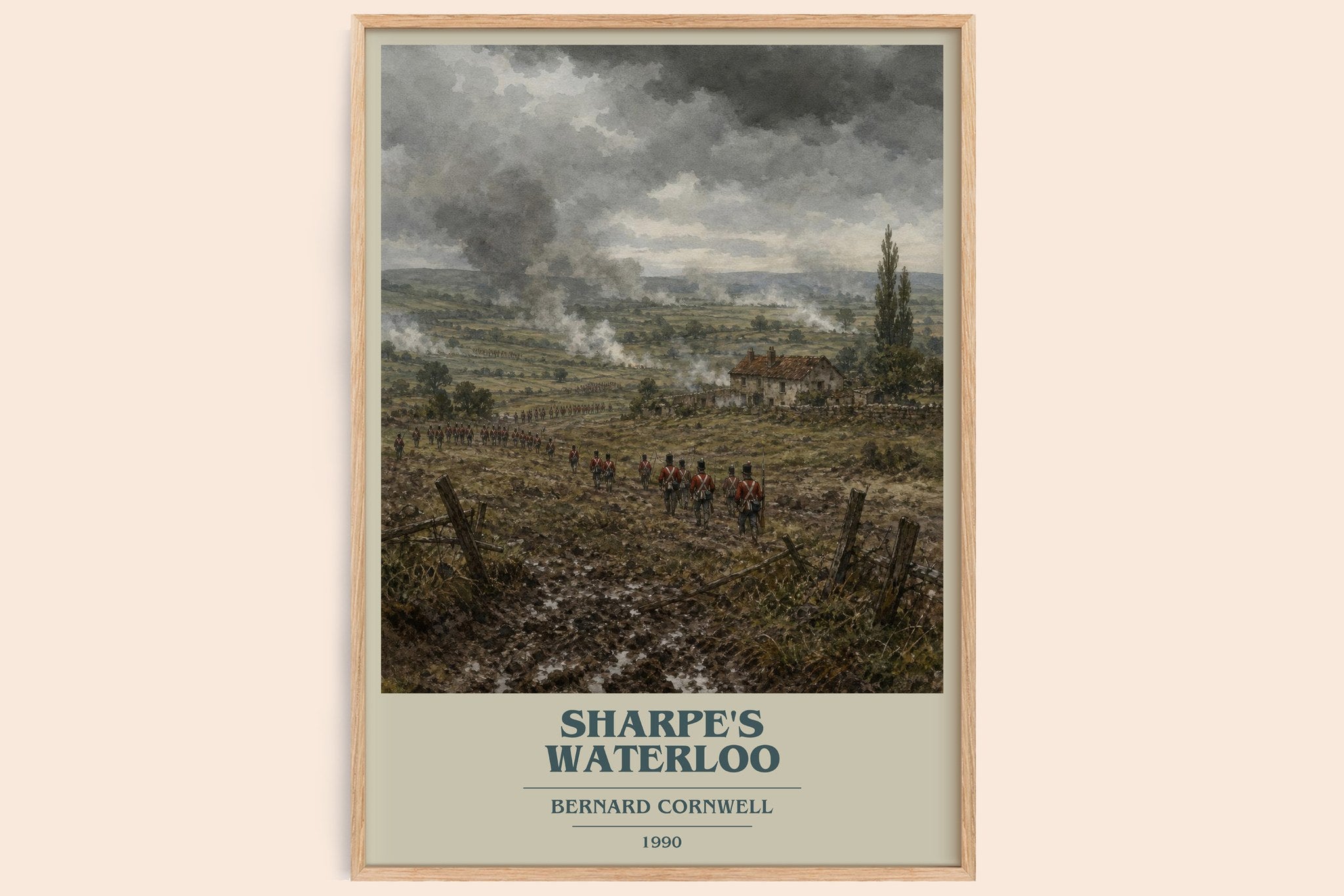 Sharpe's Waterloo Book Cover Poster by Bernard Cornwell