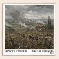 Sharpe's Waterloo Literary Art Print by Bernard Cornwell – square framed poster