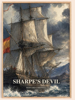 Sharpe's Devil watercolour book poster by Bernard Cornwell – framed literary art print