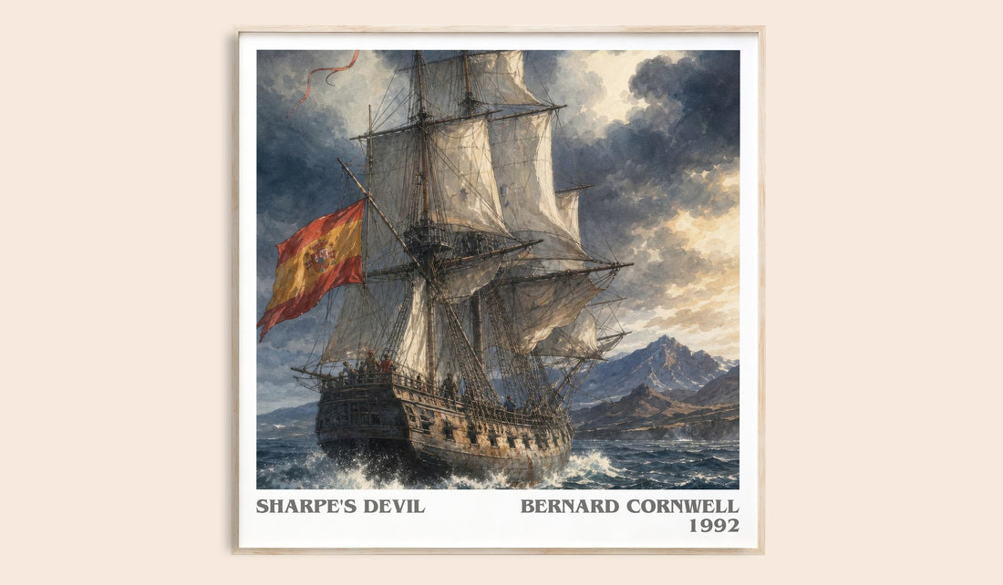 Sharpe's Devil literary book poster by Bernard Cornwell – framed literary art print