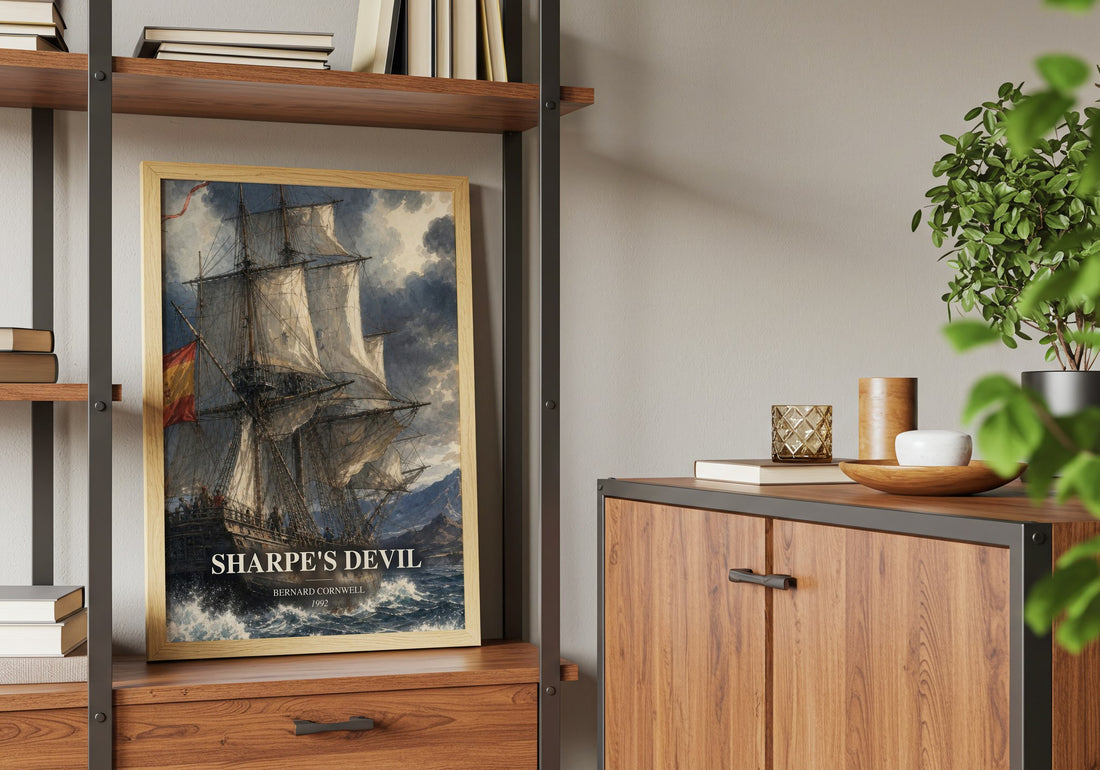 Sharpe's Devil book watercolour illustration paper finish options – matte satin gloss