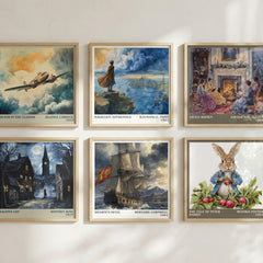 Sharpe's Devil Literary Art Print by Bernard Cornwell – square print in a six-frame gallery wall