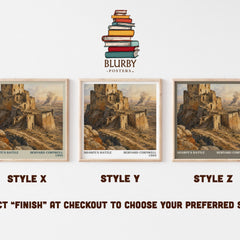 Sharpe's Battle Literary Art Print by Bernard Cornwell – Style X, Y and Z square prints side by side – choose your finish