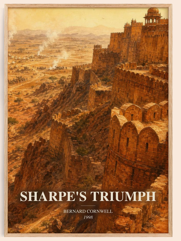 Sharpe's Triumph watercolour book poster by Bernard Cornwell – framed literary art print