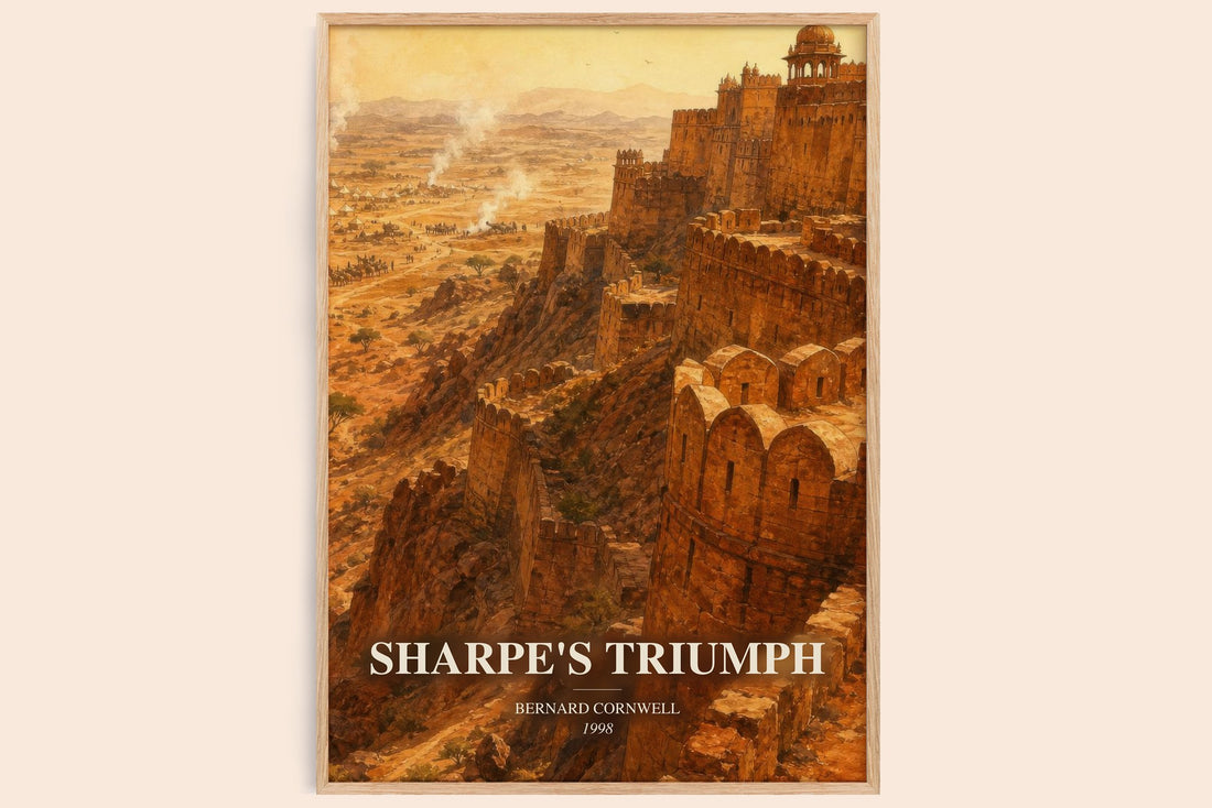 Sharpe's Triumph watercolour book poster by Bernard Cornwell – framed literary art print