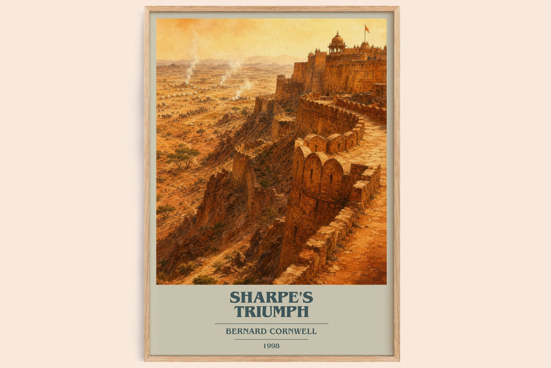 Sharpe's Triumph book cover book poster by Bernard Cornwell – framed literary art print
