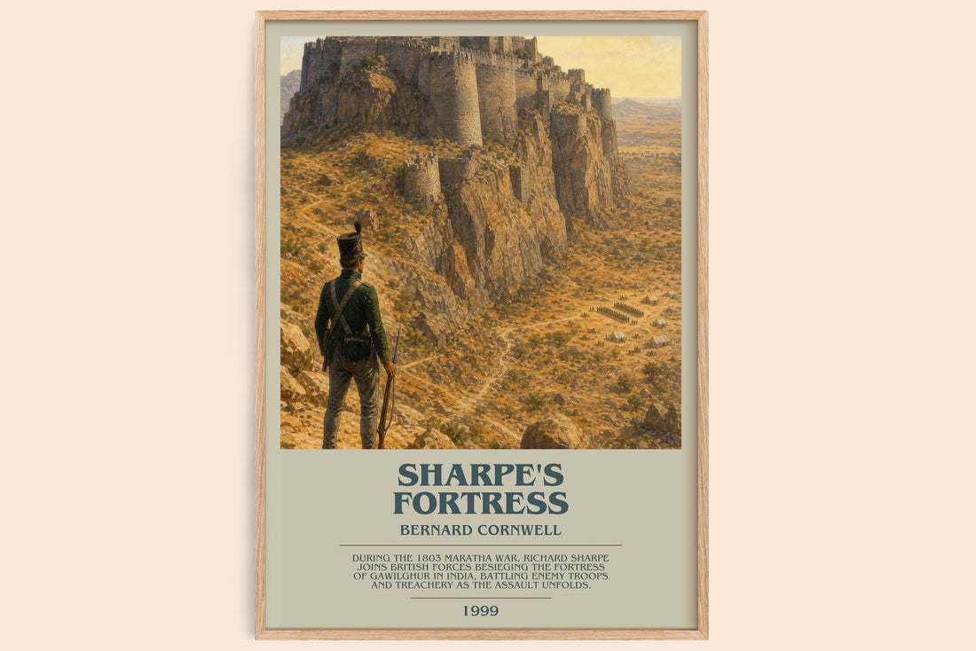 Sharpe's Fortress bookish book poster by Bernard Cornwell – framed literary art print