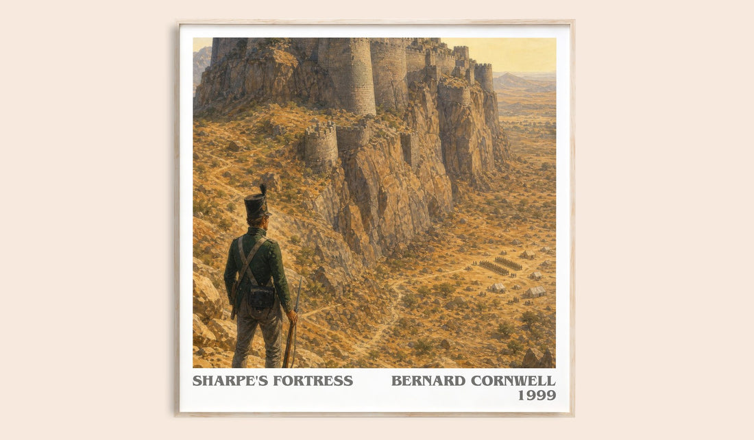 Sharpe's Fortress literary book poster by Bernard Cornwell – framed literary art print